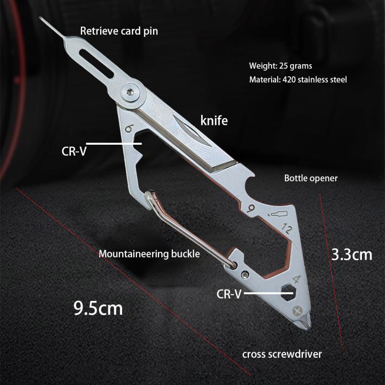 6 In 1 Cell Phone Card Removal Pin Keychain Tool Multi-functional Carrying Portable Wrench, 6 In 1