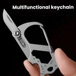 7 In 1 Outdoor Multifunctional Screwdriver Bottle Opener Portable Gadgets, Round Mountaineering Buckle