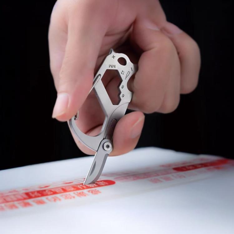 7 In 1 Outdoor Multifunctional Screwdriver Bottle Opener Portable Gadgets, Round Mountaineering Buckle