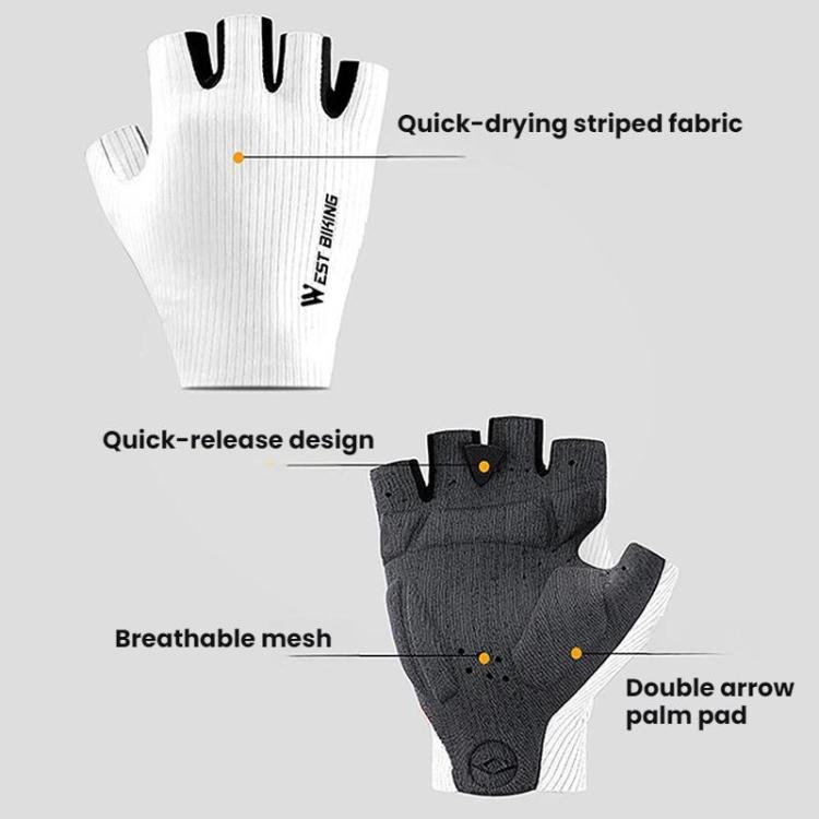 WEST BIKING قفازات تدريب ركوب الدراجات مبطنة وقابلة للتنفس وغير قابلة للانزلاق، M، L، XL، XXL