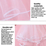 Bridal Veil Hair Accessories Double-Layer Tulle Veil, Red Plastic Hairbrush, Black Plastic Hairbrush, White Plastic Hairbrush, Red Iron Hairbrush, Black Iron Hairbrush, White Iron Hairbrush