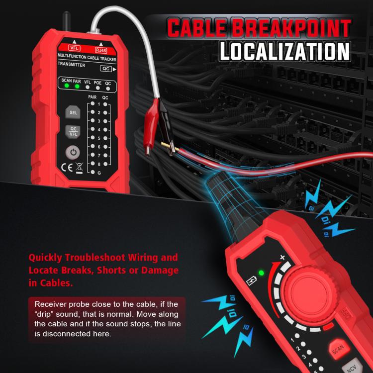 HABOTEST Multi-Function Network Cable Finder Tester, HT801B