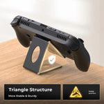 JYS Universal Metal Desktop Stand for Handheld Consoles Compatible with ROG Xbox Ally/X, Switch, Steam Deck & Lenovo Legion Go, Desktop Stand White, Desktop Stand Black