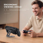 JYS Universal Metal Desktop Stand for Handheld Consoles Compatible with ROG Xbox Ally/X, Switch, Steam Deck & Lenovo Legion Go, Desktop Stand White, Desktop Stand Black