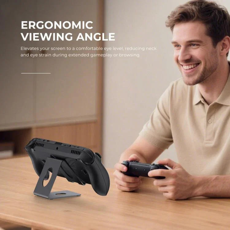 JYS Universal Metal Desktop Stand for Handheld Consoles Compatible with ROG Xbox Ally/X, Switch, Steam Deck & Lenovo Legion Go, Desktop Stand White, Desktop Stand Black