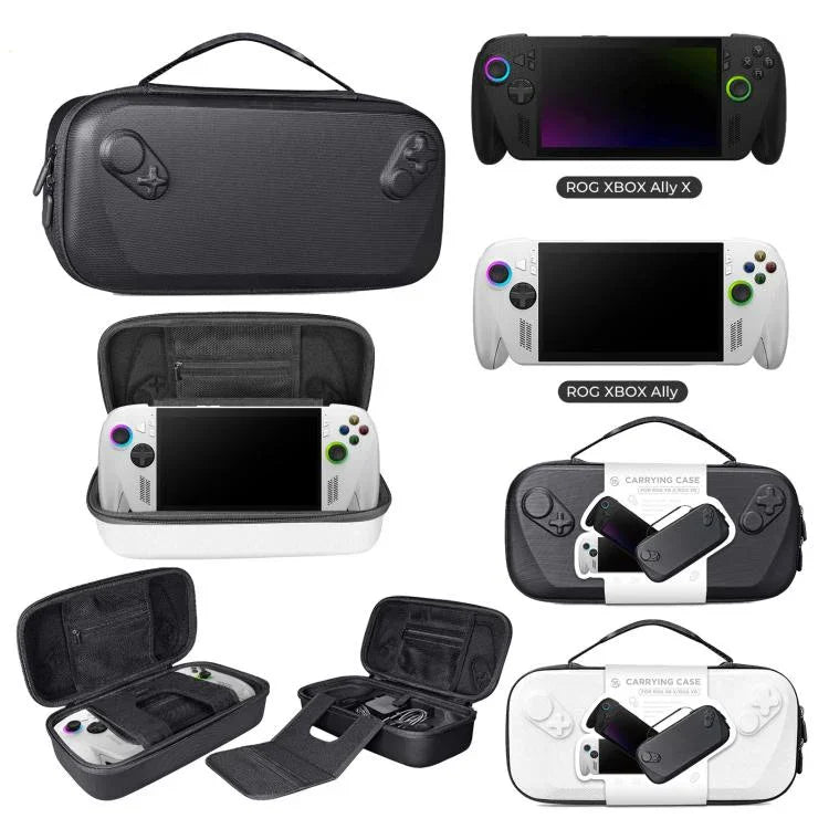 JYS Hard Carrying Case for ROG Xbox Ally/X Handheld Portable Travel Zipper Bag, JYS-X152 White, JYS-X152 Black