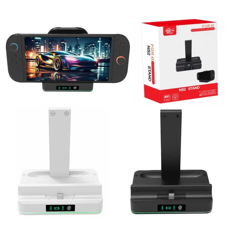 KJH RGB LED Charging Dock for Nintendo Switch 2 & Joy-Con Controller Fast Charging Station