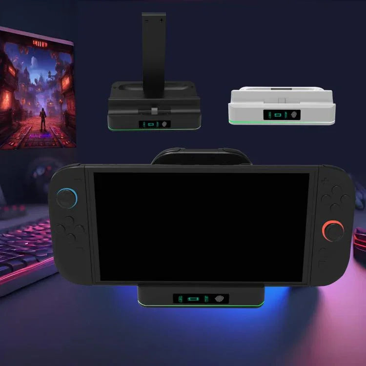 KJH RGB LED Charging Dock for Nintendo Switch 2 & Joy-Con Controller Fast Charging Station