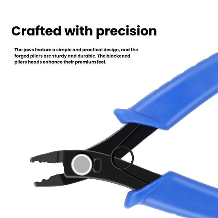 DIY Jewelry Making Tools High Carbon Steel Head & Anti-Slip PVC Handle, Positioning Pliers, Hook Pliers, Cutting Pliers