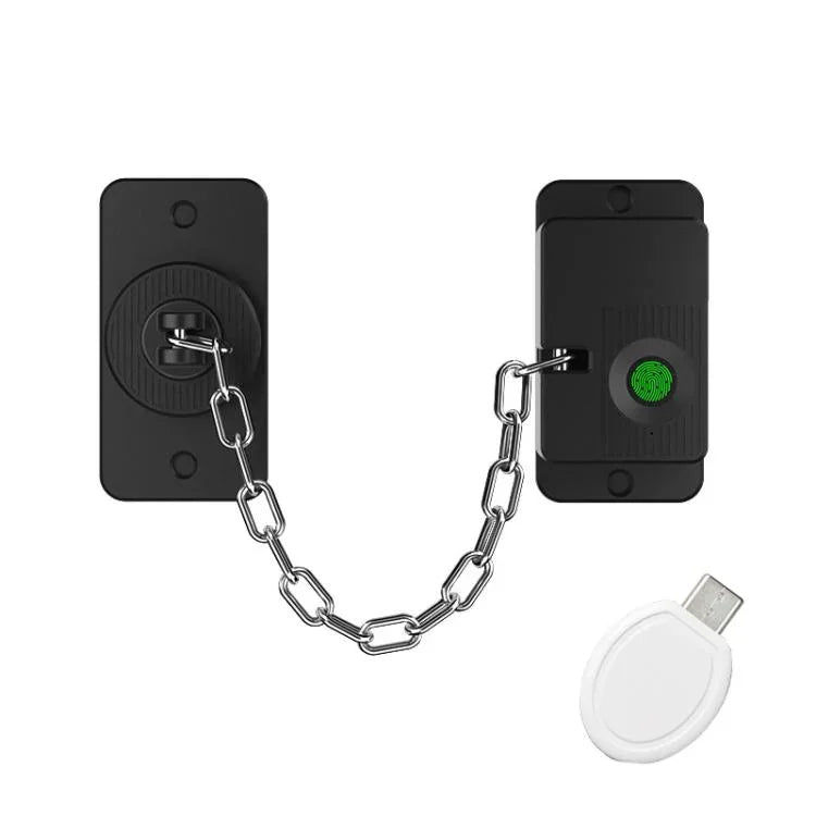 Smart Fingerprint Chain Lock with Electronic Key Child & Pet Safety Window Restrictor