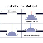 Compatible with Tuya Zigbee Recessed Ceiling Light RGB+CW+WW Dimmable LED Downlight, 5W 2.5inch, 7W 3.5inch, 10W 4inch, 15W inch