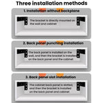 2pcs Floating Stand Support Bracket Desk Support Bracket Wall-Mounted Floating Bracket, Black 222mm, Black 282mm, Black 312mm, Black 352mm, Black 432mm, Stainless Steel 222mm, Stainless Steel 282mm, Stainless Steel 312mm, Stainless Steel 352mm         ...