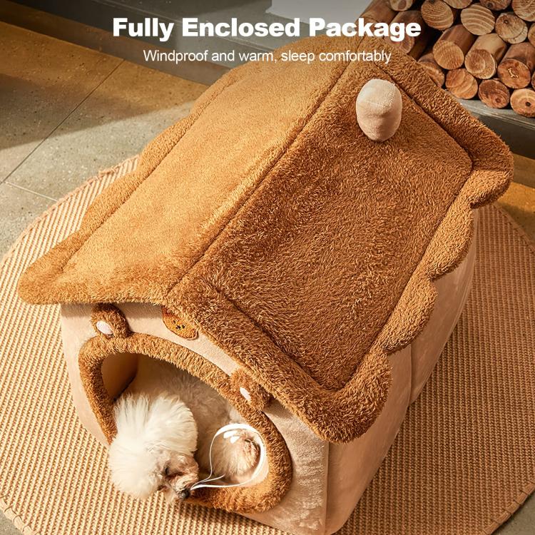 All-Season Removable And Washable Enclosed Warm Cat Bed, S, M, L