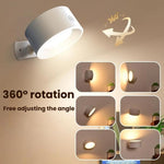 Magnetic 360-degree Rotating Rechargeable Wall Light Night Light for Cabinets, Closet, Hallway, Infrared Remote Control Version 1200mAh, Infrared Remote Control Version 4000mAh, Human Body Sensor Version 1200mAh, Human Body Sensor Version 4000mAh