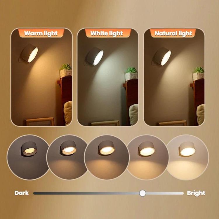 Magnetic 360-degree Rotating Rechargeable Wall Light Night Light for Cabinets, Closet, Hallway, Infrared Remote Control Version 1200mAh, Infrared Remote Control Version 4000mAh, Human Body Sensor Version 1200mAh, Human Body Sensor Version 4000mAh