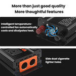 XUYUAN 12V / 24V To 220V Car Power Inverter LED Display Power Converter, 600W, 1200W, 2000W