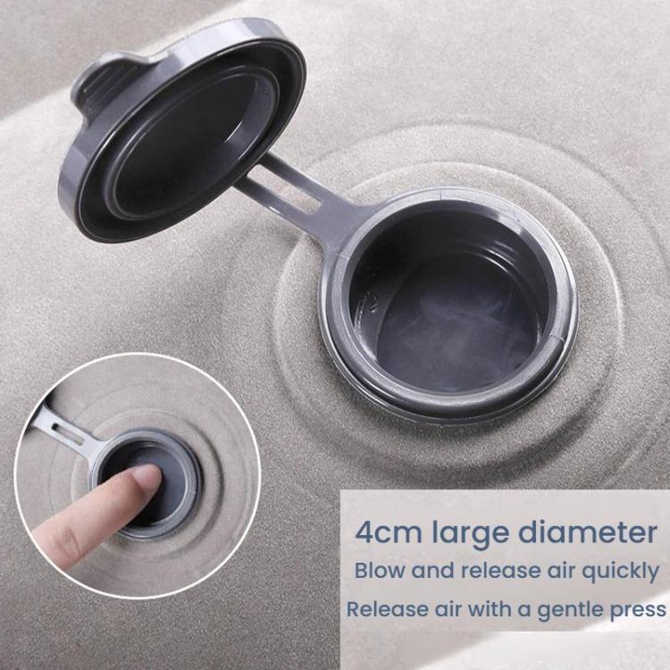 TRAELSKY Flocking PVC Inflatable Footstool Airplane Train Car Footrest Office Nap Footrest With Inflatable Bag, 2 Layer, 3 Layer, Adjustable Height Dual Valve