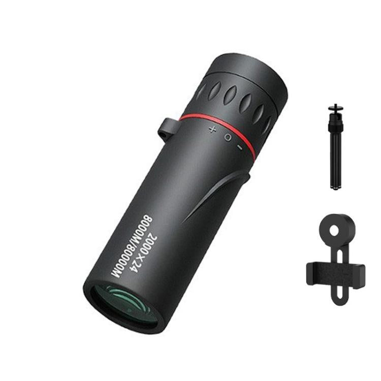 8x HD Outdoor Monocular Portable Low-Light Night Vision Phone Monocular, Single, With Phone Holder, With Phone Holder+Tripod