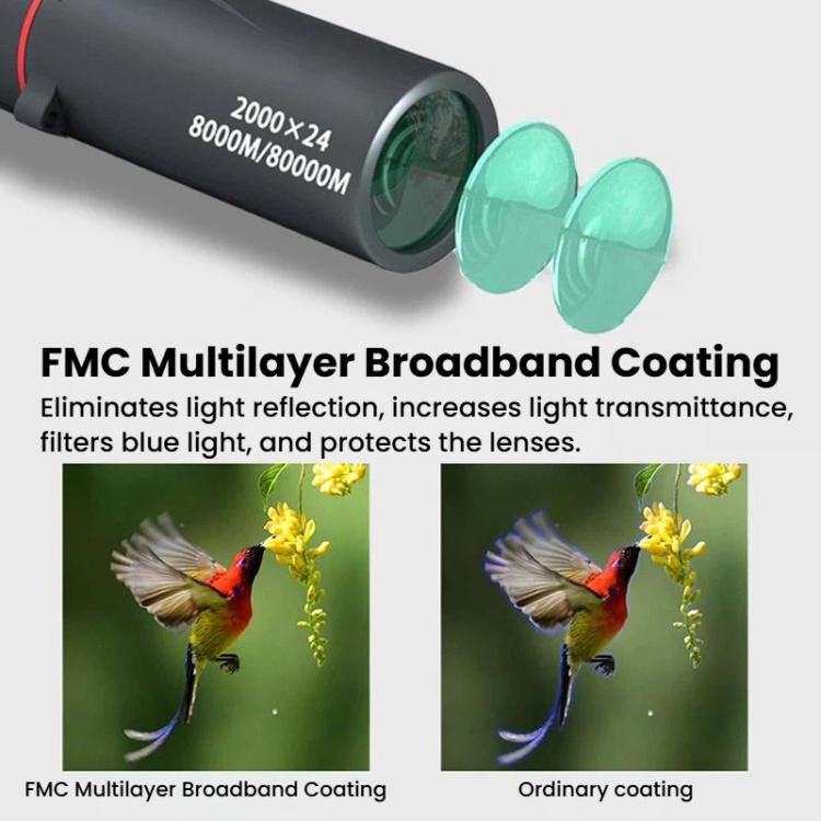 8x HD Outdoor Monocular Portable Low-Light Night Vision Phone Monocular, Single, With Phone Holder, With Phone Holder+Tripod