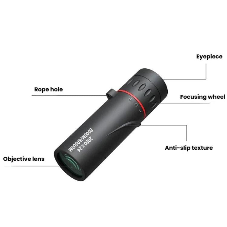 8x HD Outdoor Monocular Portable Low-Light Night Vision Phone Monocular, Single, With Phone Holder, With Phone Holder+Tripod