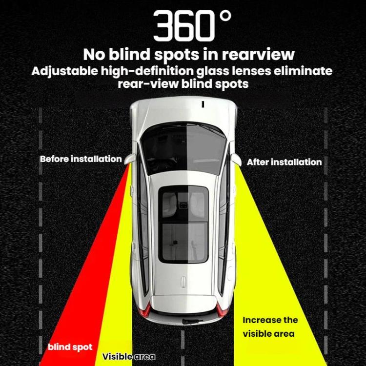 360 Degree Adjustable Wide-Angle Blind Spot Assist Mirror For Cars, Black Left, Black Right, White Left, White Right, Red Left, Red Right, Blue Left, Blue Right