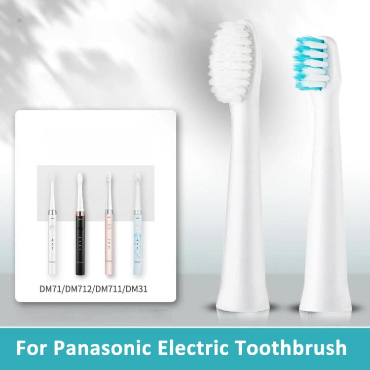 Replacement Toothbrush Heads For Panasonic Electric Toothbrush Models EW-DM71/EW-DM711/EW-DM712/EW-PDM7B/EW-DM31 & More, 2pcs WEW0971, 2pcs WEW0972