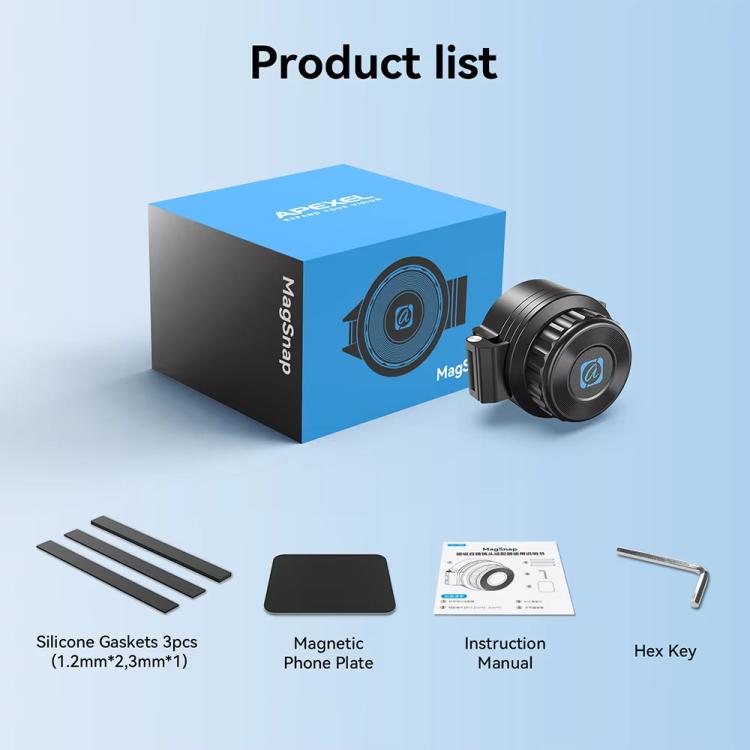 APEXEL APL-F006 Magnetic Quick-Release Phone Adapter for Telescope, Microscope, Binoculars & Spotting Scopes, 45-55mm, 36-46mm