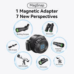 APEXEL APL-F006 Magnetic Quick-Release Phone Adapter for Telescope, Microscope, Binoculars & Spotting Scopes, 45-55mm, 36-46mm