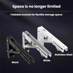 2pcs Foldable Triangle Bracket Wall-Mounted Storage Shelf Shelf Bracket, White 20cm, White 25cm, White 30cm, White 35cm, White 40cm, White 45cm, White 50cm, Black 20cm, Black 25cm, Black 30cm, Black 35cm, Black 40cm, Black 45cm, Black 50cm             ...