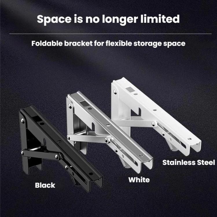 2pcs Foldable Triangle Bracket Wall-Mounted Storage Shelf Shelf Bracket, White 20cm, White 25cm, White 30cm, White 35cm, White 40cm, White 45cm, White 50cm, Black 20cm, Black 25cm, Black 30cm, Black 35cm, Black 40cm, Black 45cm, Black 50cm             ...