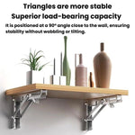 2pcs Foldable Triangle Bracket Wall-Mounted Storage Shelf Shelf Bracket, White 20cm, White 25cm, White 30cm, White 35cm, White 40cm, White 45cm, White 50cm, Black 20cm, Black 25cm, Black 30cm, Black 35cm, Black 40cm, Black 45cm, Black 50cm             ...