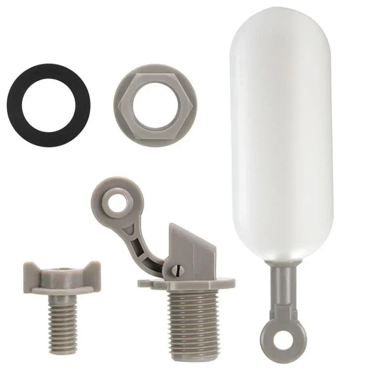 Mini Plastic Float Valve for Aquariums/Humidifiers/Small Water Tanks, 1/2 Inch/20mm Black, 1/2 Inch/20mm Gray, 1/2 Inch/20mm  With AdjustableLlock, 3/4 Inch/25mm Black, 3/4 Inch/25mm Gray