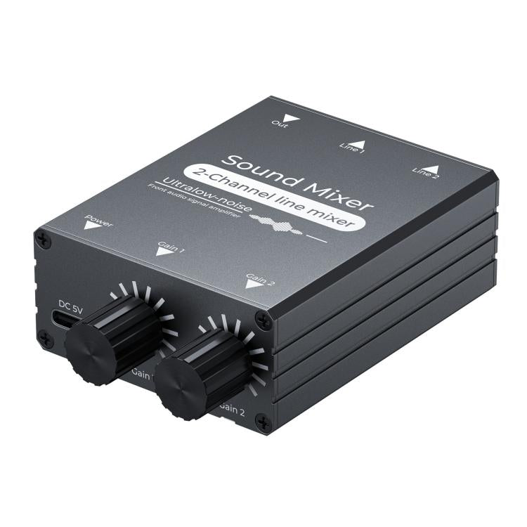 3.5mm Audio Switcher Selector Dual 3.5mm AUX Inputs To Single Output With Independent Volume Control, 3.5mm AUX Inputs To 1 Output