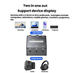 3.5mm Audio Switcher Selector Dual 3.5mm AUX Inputs To Single Output With Independent Volume Control, 3.5mm AUX Inputs To 1 Output