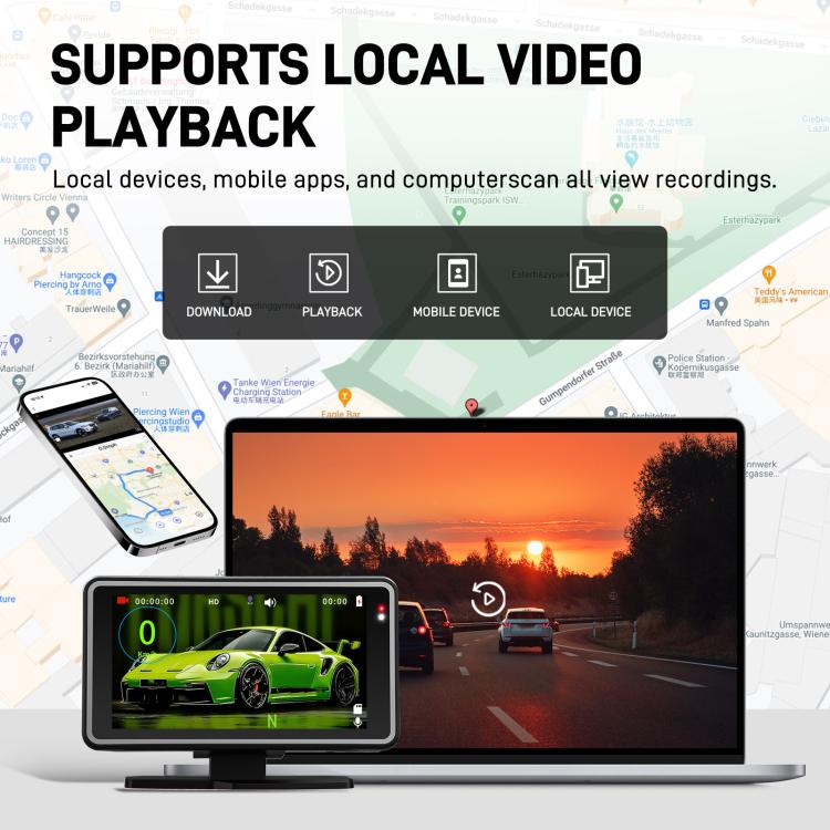 5 Inch 1080P Car Camera With WIFI HUD Display Car DVRs, L5965