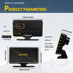 5 Inch 1080P Car Camera With WIFI HUD Display Car DVRs, L5965