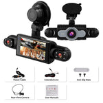 3 Inch 1080P Car Dash Cam With Four Lenses 480P Interior Left Right Rear Cameras, L5972