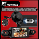 3 Inch 1080P Car Dash Cam With Four Lenses 480P Interior Left Right Rear Cameras, L5972