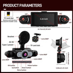 3 Inch 1080P Car Dash Cam With Four Lenses 480P Interior Left Right Rear Cameras, L5972