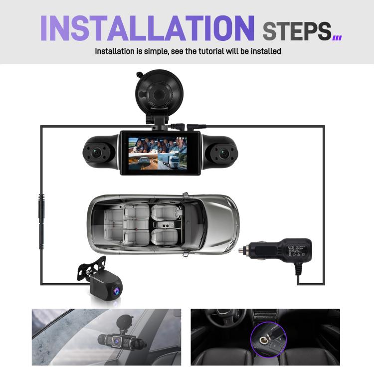 3 Inch 2K Car DVR Camera WIFi Quad Record HD Car Recorder With 1080P Gravity Sensor, L5942