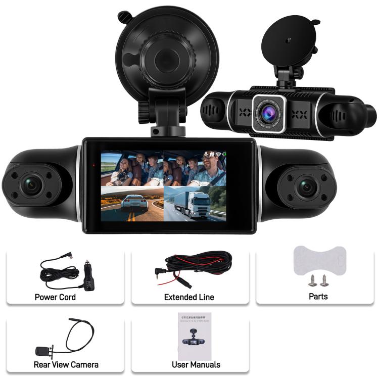 3 Inch 2K Car DVR Camera WIFi Quad Record HD Car Recorder With 1080P Gravity Sensor, L5942