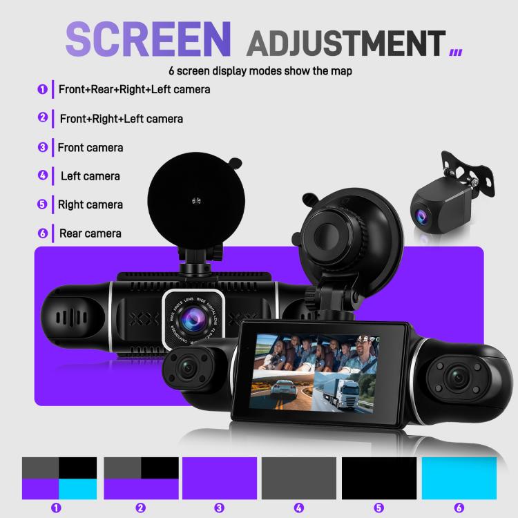 3 Inch 2K Car DVR Camera WIFi Quad Record HD Car Recorder With 1080P Gravity Sensor, L5942