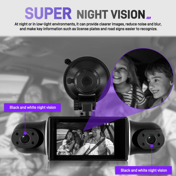 3 Inch 2K Car DVR Camera WIFi Quad Record HD Car Recorder With 1080P Gravity Sensor, L5942