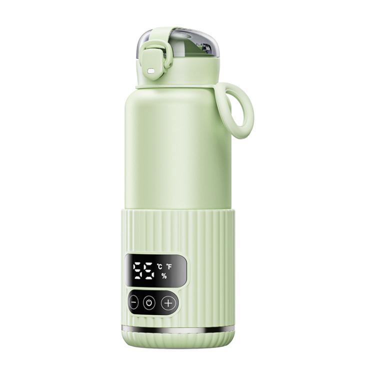 Portable Baby Bottle Warmer 15000mAh Wireless Smart Heating Cup with Adjustable Temp & Constant 48H Warm, IPX6 Waterproof, Glass White, Glass Green, Stainless White, Stainless Green