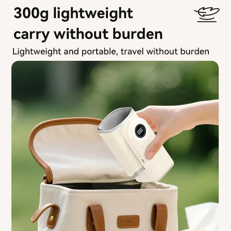 Portable Baby Bottle Warmer Sleeve Wireless Heating Sleeve Built-in 10000mAh Battery & Night Light