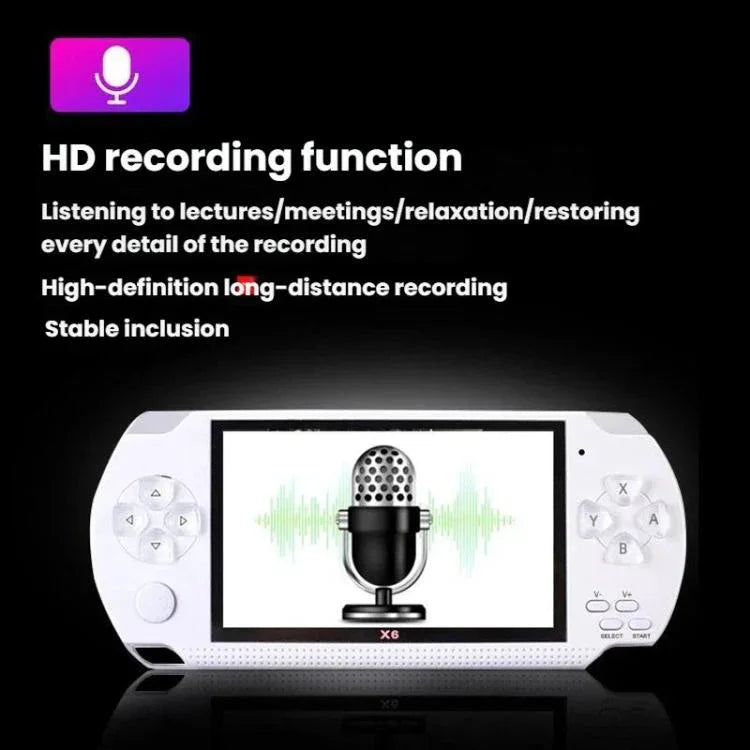 X6 Pocket Gaming Console 4.3 Inch HD Gaming Handheld, 8G With Camera, 32G No Camera