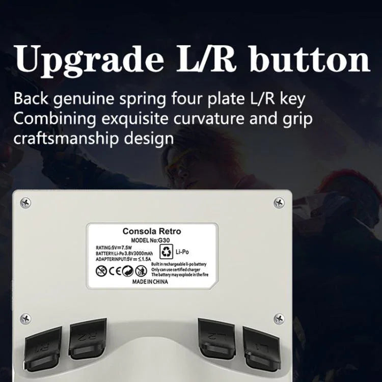 G30 HD Retro Open-Source Handheld Game Console, Linux System, Quad-Core Cortex-A35 CPU 1.5GHz, 64GB