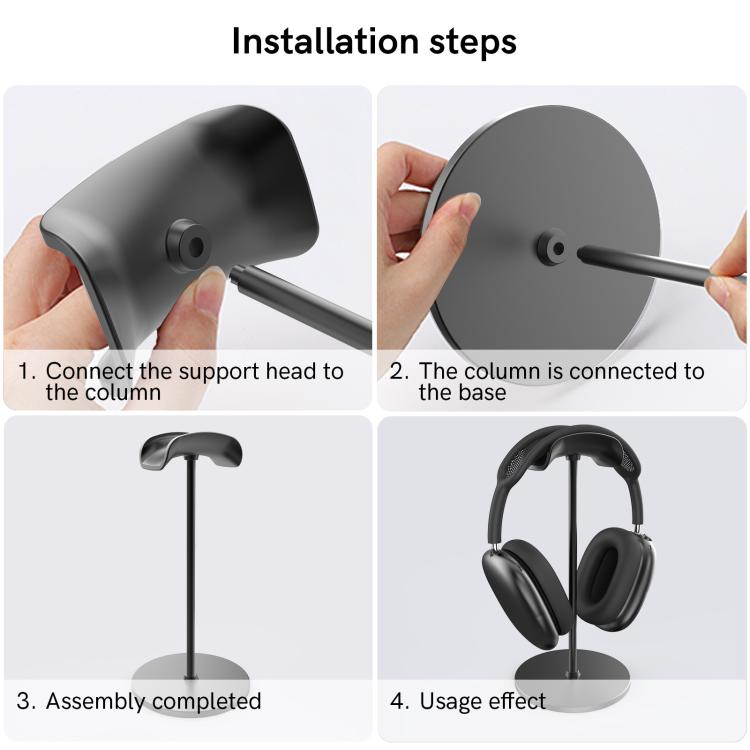 AhaStyle WG120 Single Headphone Stand Aluminum Alloy Detachable Headphone Base