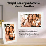 Cadre photo numérique tactile Wi-Fi 10,1 pouces, affichage intelligent, transfert de photos en mode paysage/portrait