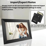 Cadre photo numérique tactile Wi-Fi 10,1 pouces, affichage intelligent, transfert de photos en mode paysage/portrait